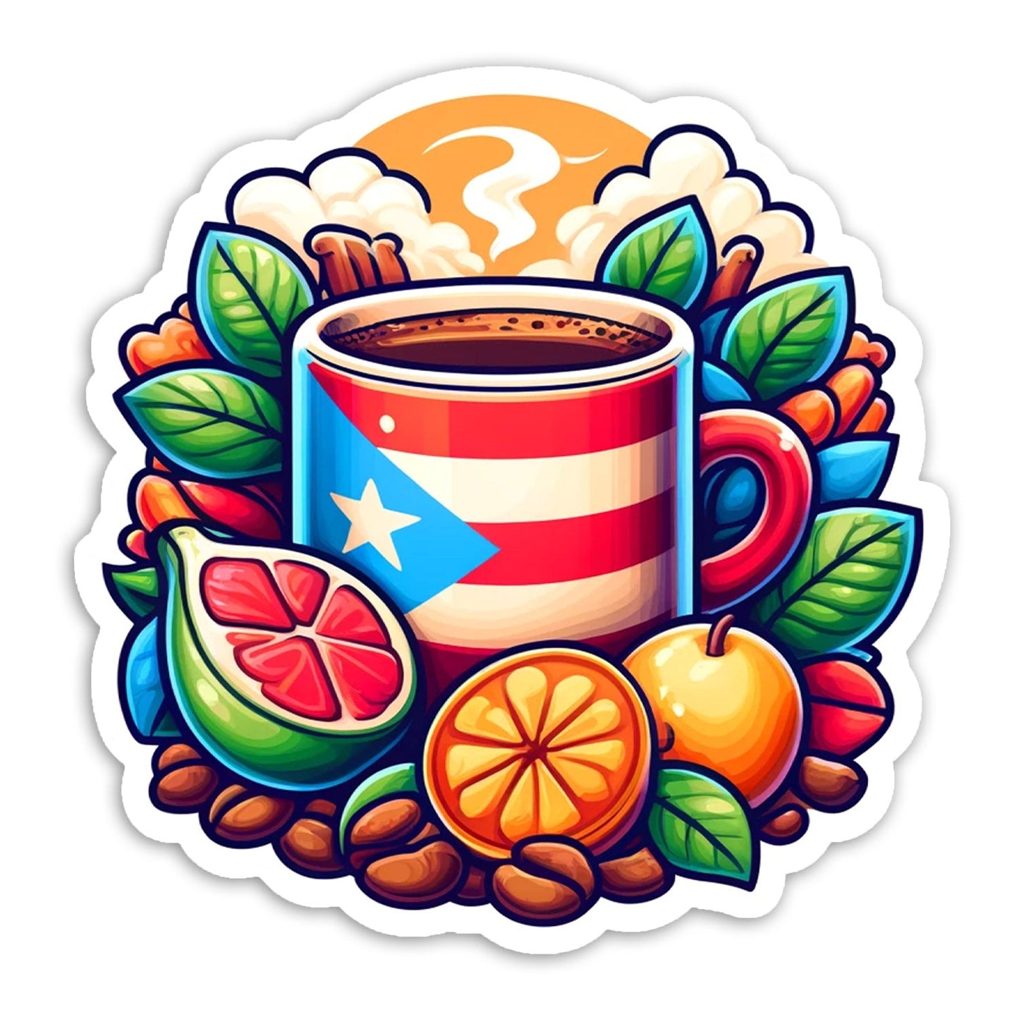 Taza de Café Puerto Rico‎ ‎ ‎ ‎ ‎ ‎ ‎ ‎ (𝗦𝘁𝗶𝗰𝗸𝗲𝗿 𝗟𝗮𝗺𝗶𝗻𝗮𝗱𝗼)