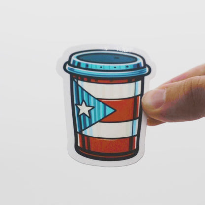 Vaso de Café Boricua ‎ ‎ ‎ ‎ ‎ ‎ ‎ ‎ (𝗦𝘁𝗶𝗰𝗸𝗲𝗿 𝗟𝗮𝗺𝗶𝗻𝗮𝗱𝗼)